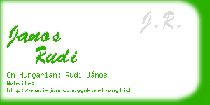 janos rudi business card