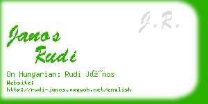 janos rudi business card